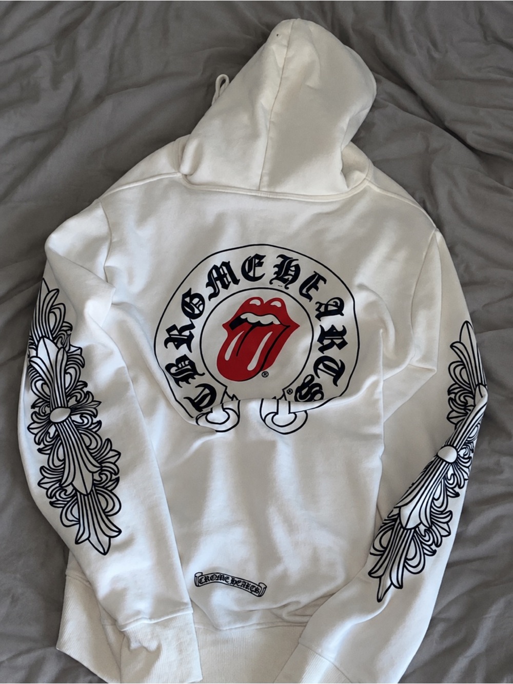 Chrome hearts white hoodie rolling stone men’s L